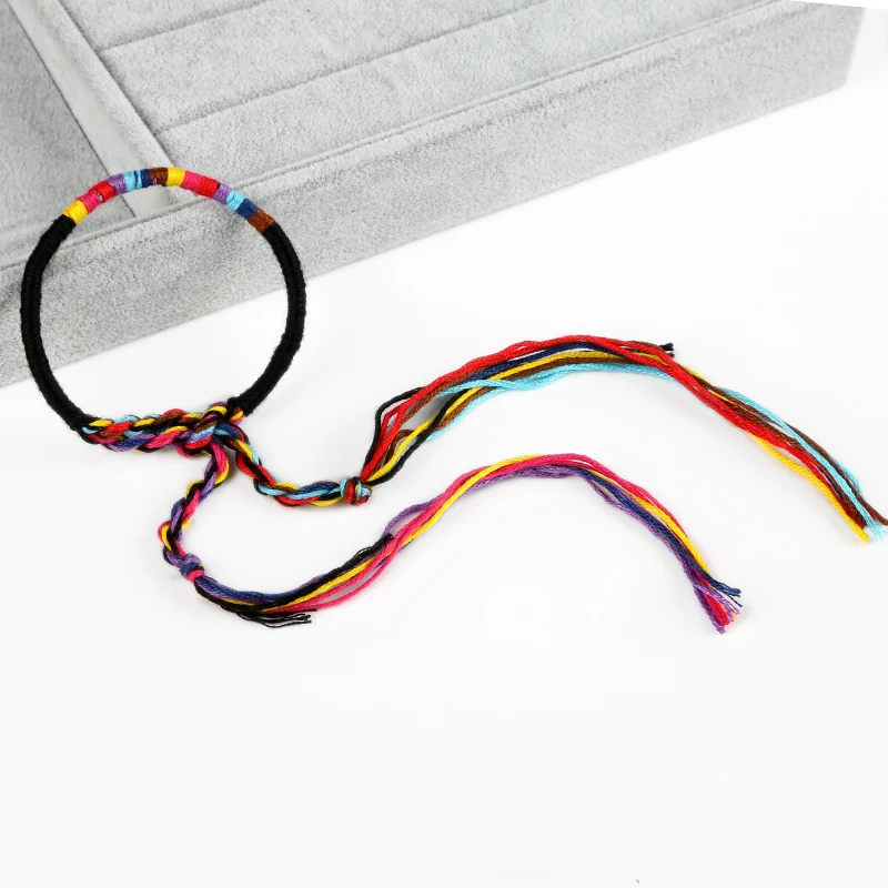 Handmade Braided Rainbow Rope Bracelet Jewelry Set Gifts Buy Handmade