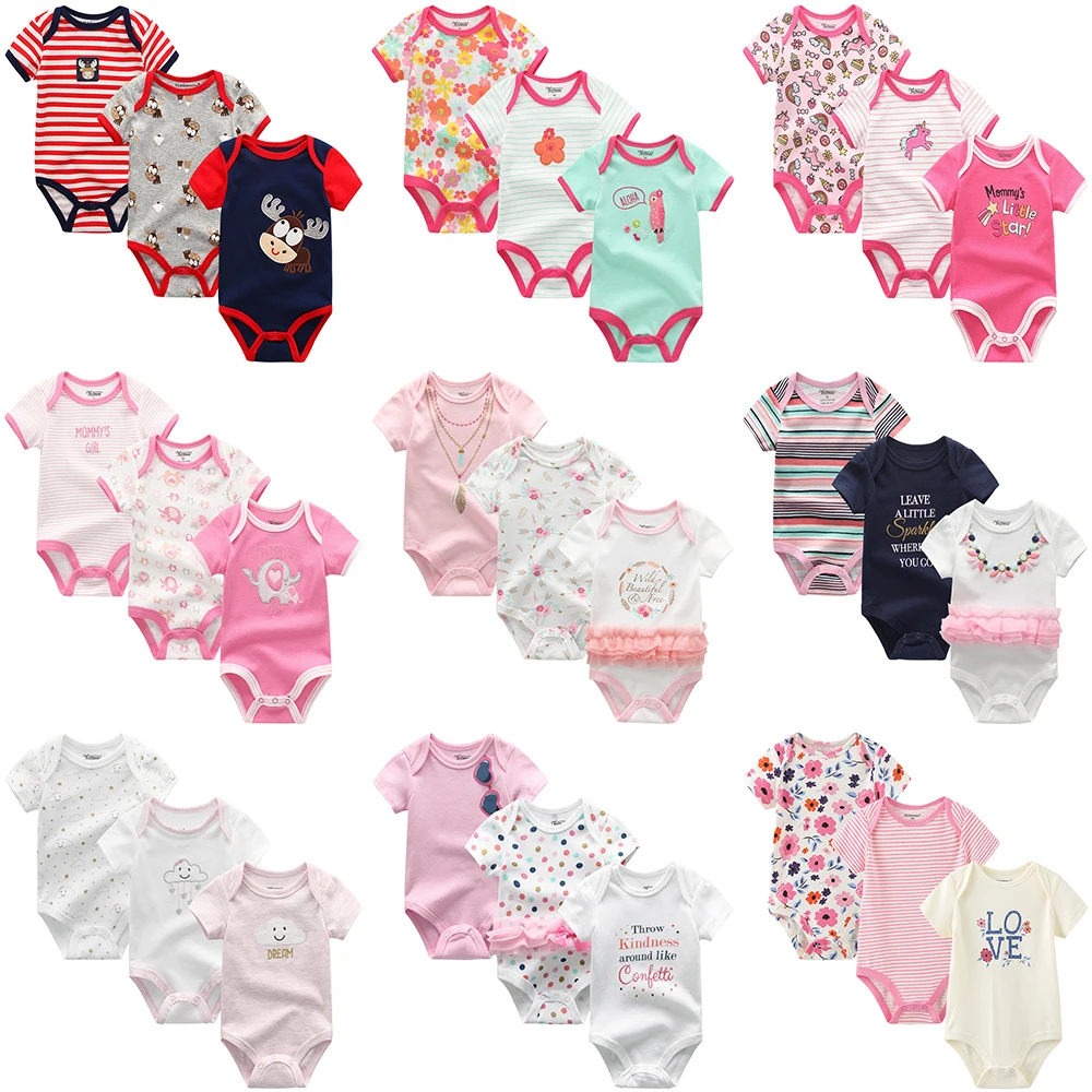 

3pcs/lots 14 model blank baby girls' rompers bodysuits