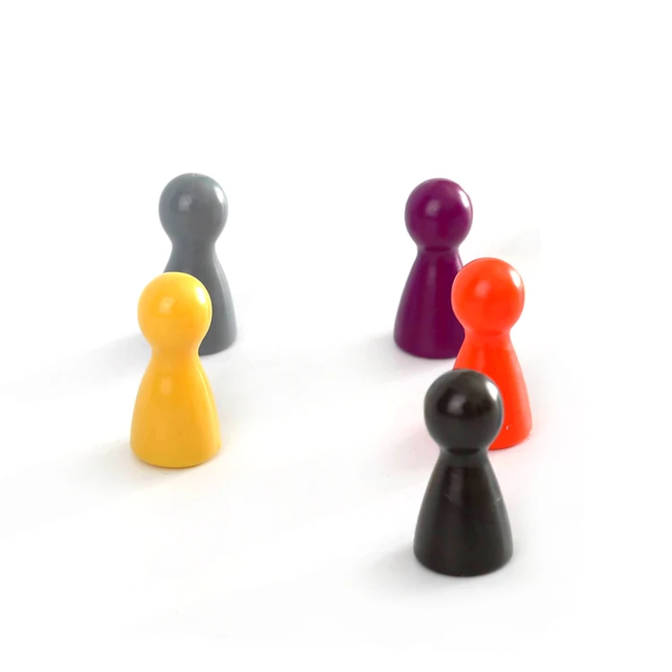 

Wholesale Board Game Chess Pieces Plastic Pawn, Human Figures Chess Game Pieces, Tabletop Markers Component, Red, yellow, blue, green, white, purple