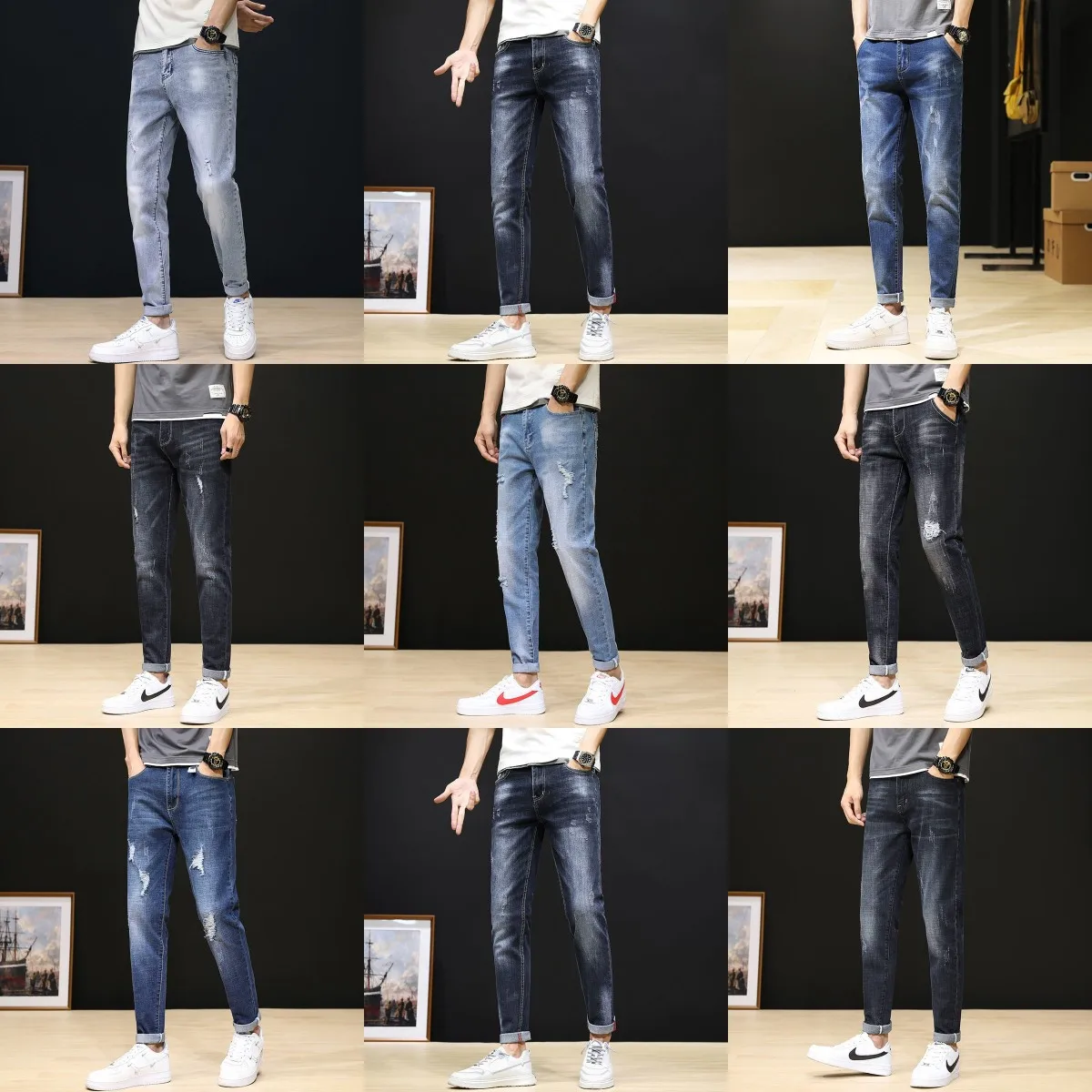 

2022 New fashion men's pants casual fashion men's jeans cheap wholesale men's jeans factory