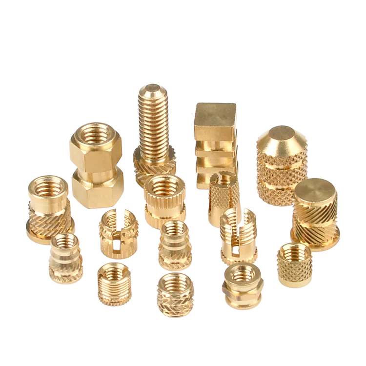 Brass Knurled Threaded Screw Insert Nuts For Thermoplastic Plastics
