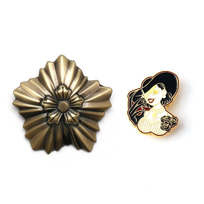 

Movie Resident Evil 8 Alcina Dimitrescu Alloy Pins Brooch for Women Girl Cosplay