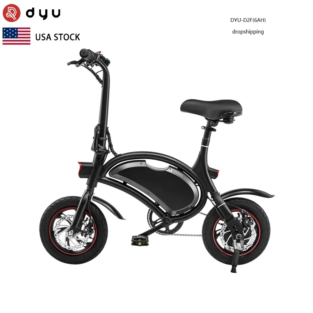 

Cheap [USA Warehouse] FREE SHIPPING adult folding city ebike D2F 6AH Lithium battery drive road e bike motor electric bicycle