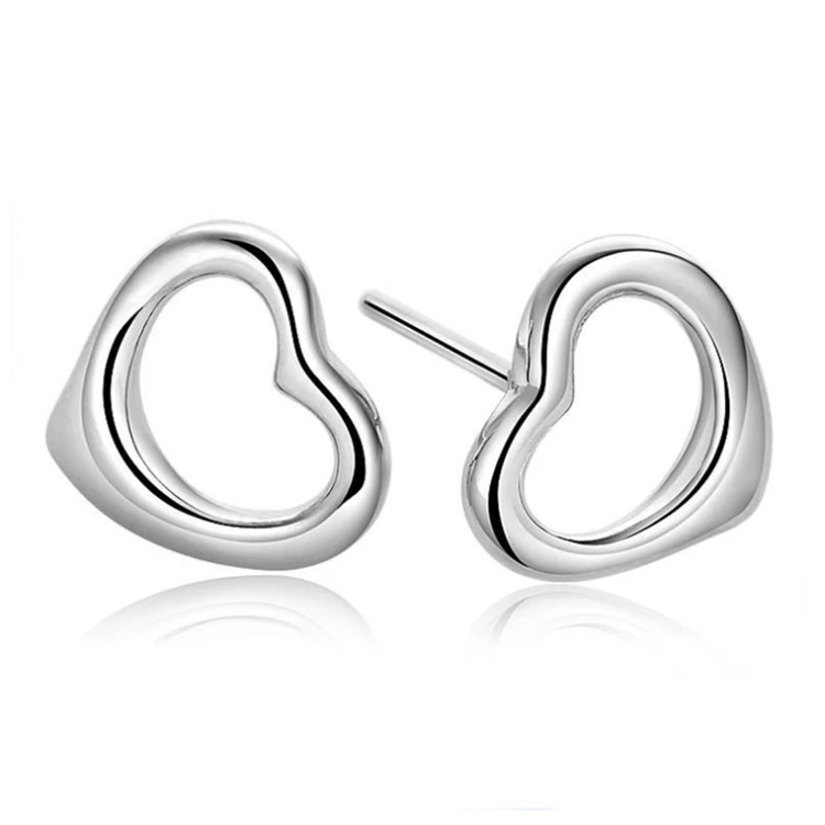 

Peishang Heart Earrings Mini Charm Jewelry Girls Silver Stud Boucle D Oreille Brincos