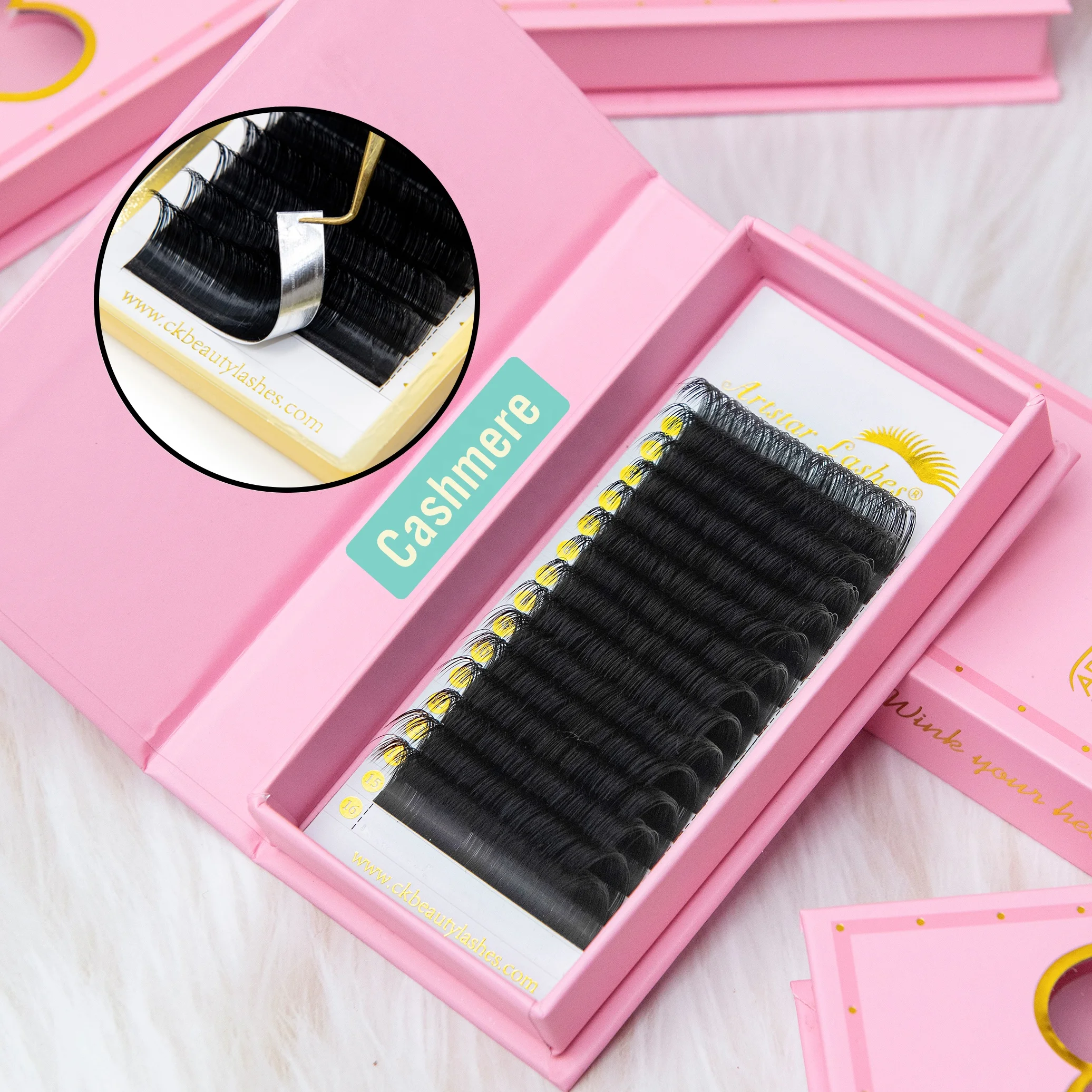 Russian Volume Lash Trays 8-25mm Cashmere Matte Black Volume Lash 0.03 0.05 0.07 0.10mm