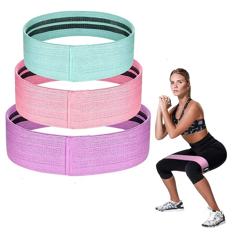 

Top Hip Resistance Bands Custom Logo Fabric Booty Band Exercise Stretch Hip Circle Glute Resistance Band