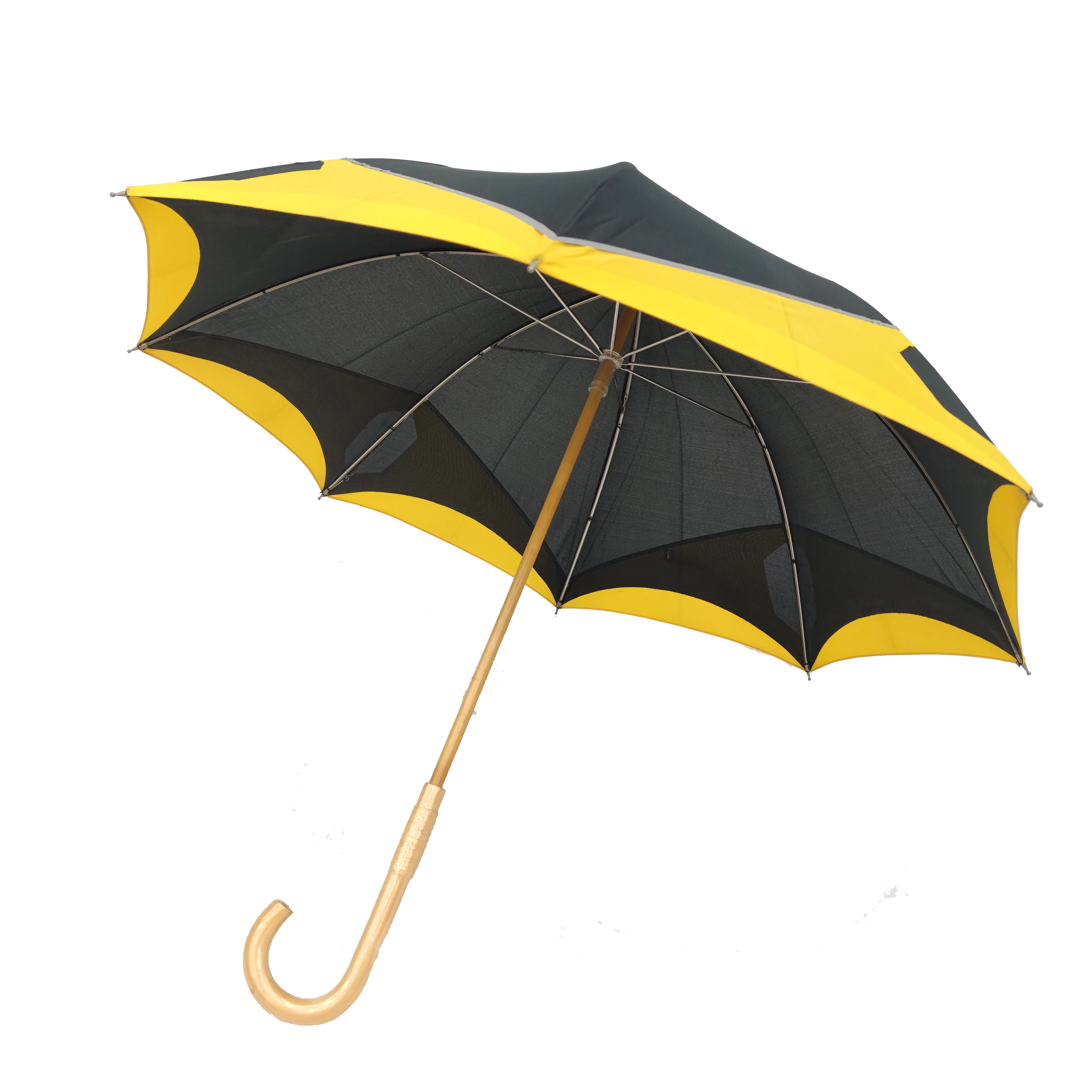 定制木轴手柄棒直伞