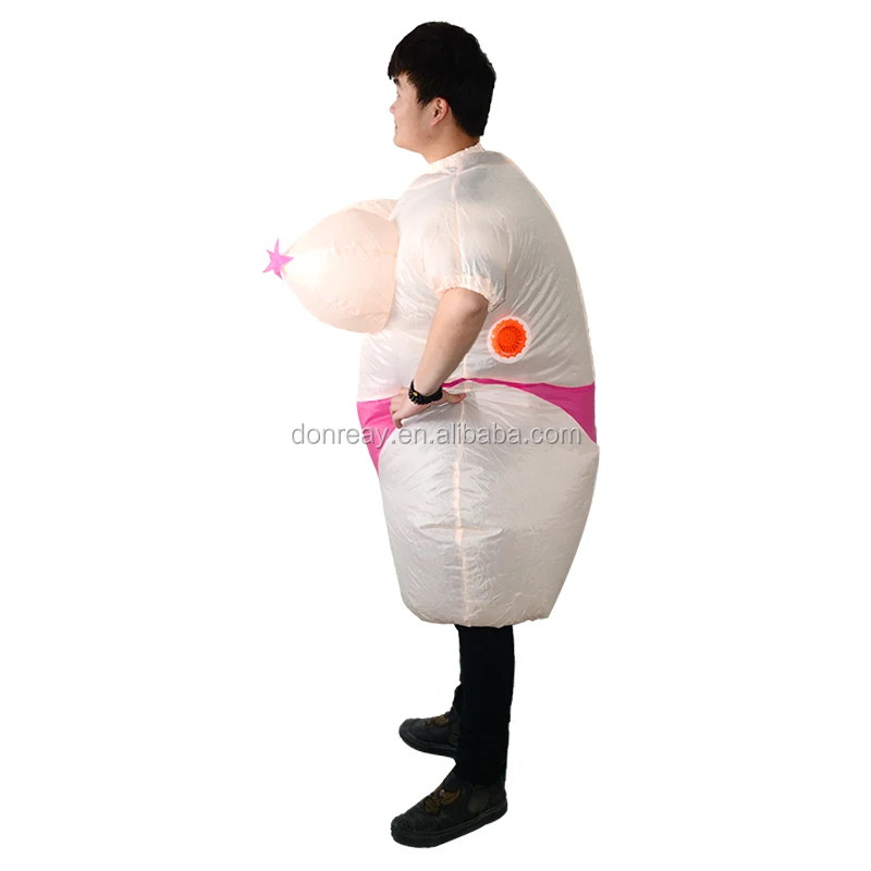 Adult Inflatable Funny Blow Up Fancy Dress Carry On Ride Costume Outfit Fat Suit