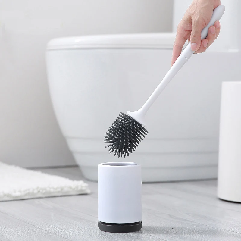 

Toilet Brush Rubber Head Holder Cleaning Brush For Toilet Wall Hanging Household Floor Cleaning Bathroom Accessories
