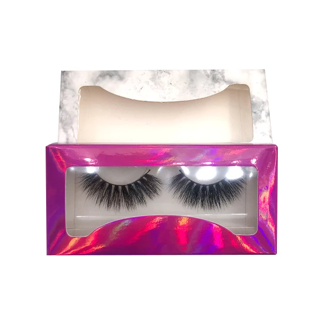 

Wholesale fast shipping handmade mink lashes with box, Natural black