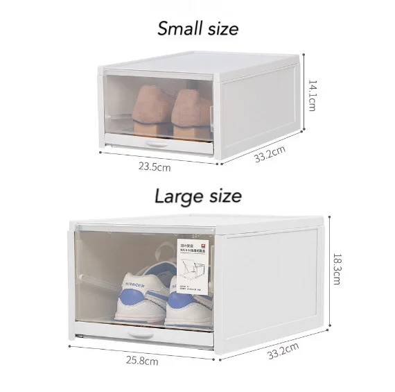 

Push Drawer Type Shoe Box Transparent Clear Plastic Shoes Storage Container Durable Practical Organizer Shoes Drawers