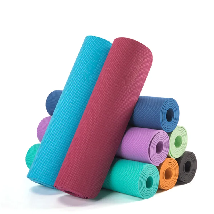 

Colourful Sport Non Slip Cheap Biodegradable Custom Logo Tpe Material Yoga Mat