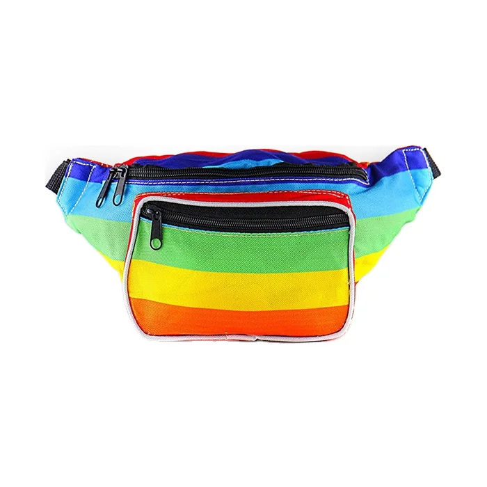 

2022 hot sale fanny pack custom neon fanny pack mens rainbow bum bag sports waist bag for travel, Customized color