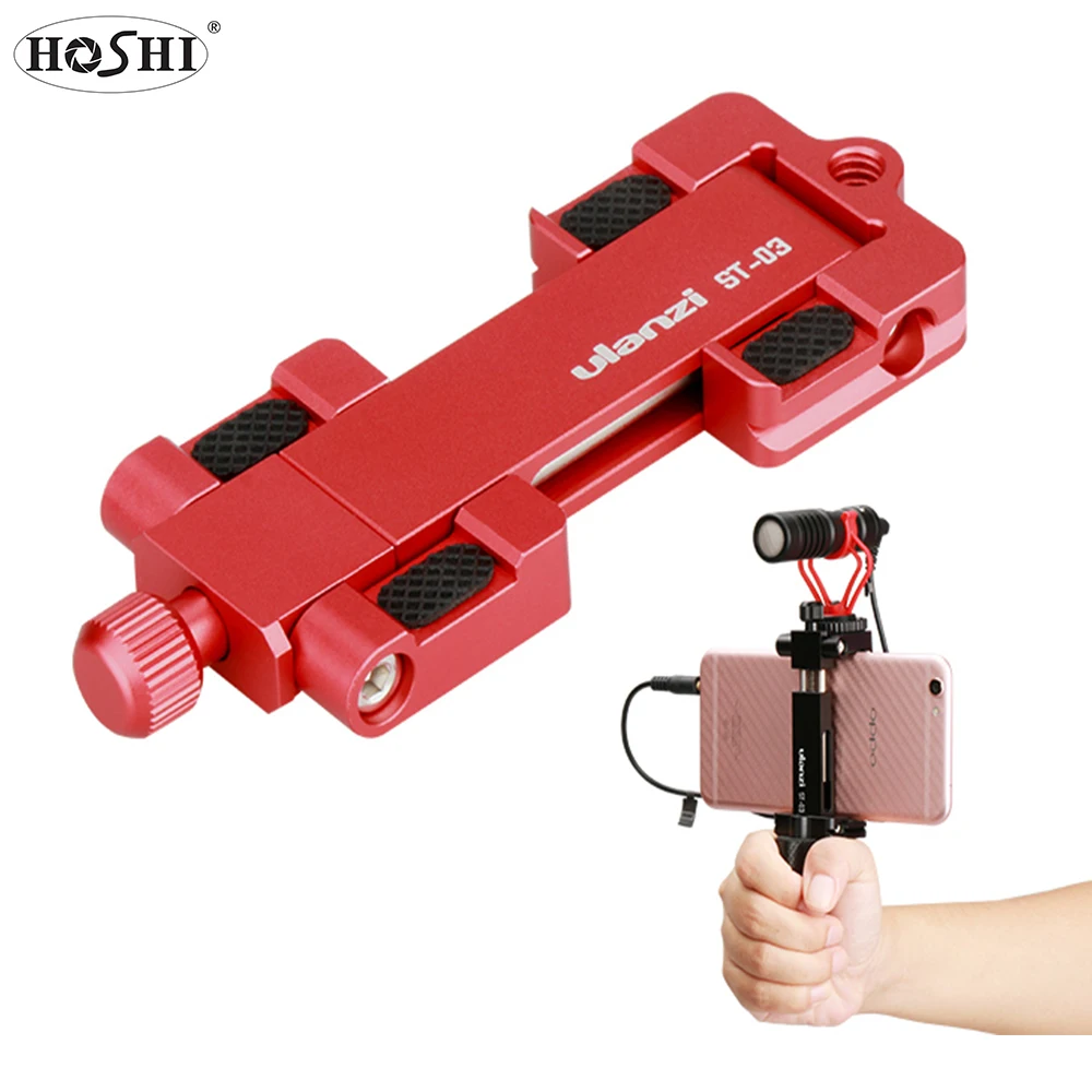 

HOSHI Ulanzi ST-03 Metal Phone Tripod Mount With Cold Shoe Universal Clip Holder For SmartPhone Microphone Light