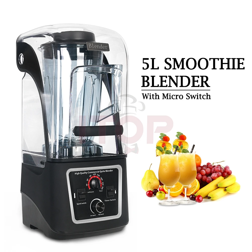 5l Heavy Duty Blender Commercial Blender With Sound Cover Professional