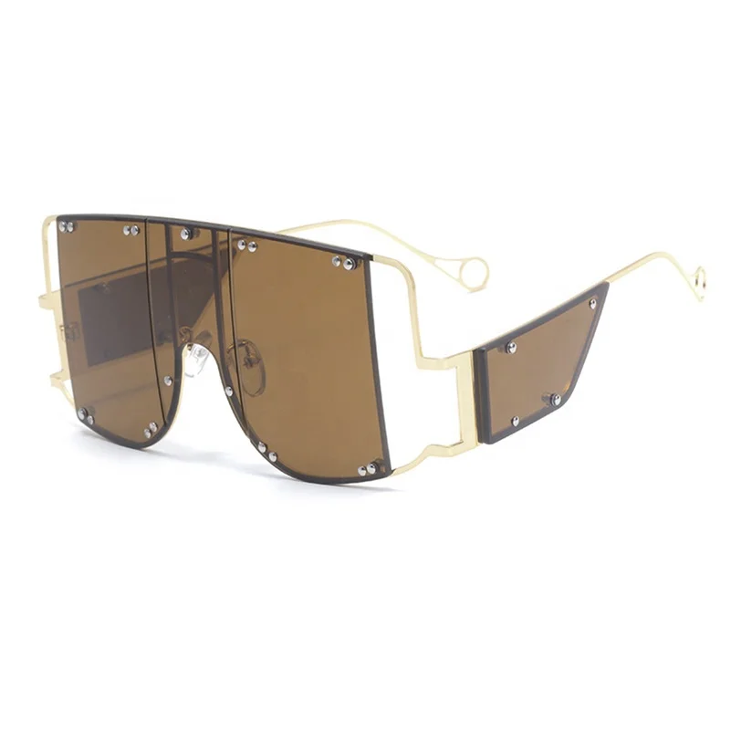 

New Trendy Custom Logo Promotion Sunglasses Women Oversized 2021 Vintage Retro Square Mens Luxury Sunglasses, Multi colors