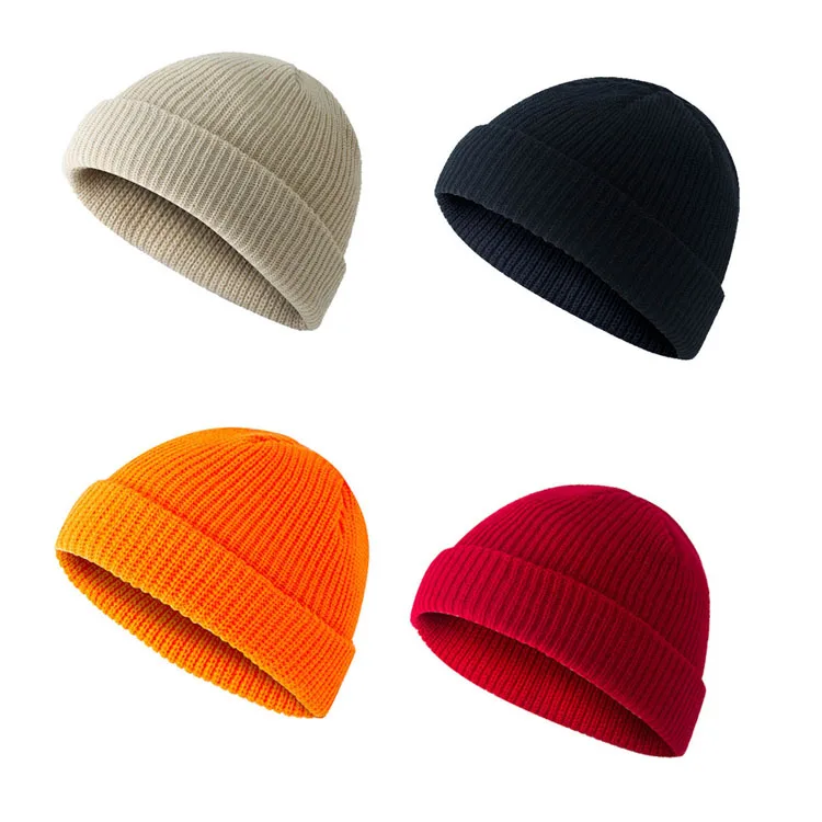 
Autumn/Winter Retro Dome Warming hats Short-style Woollen yarn Knitted hat Beanie Men/Women Fashion Cold proof knit skull Cap 