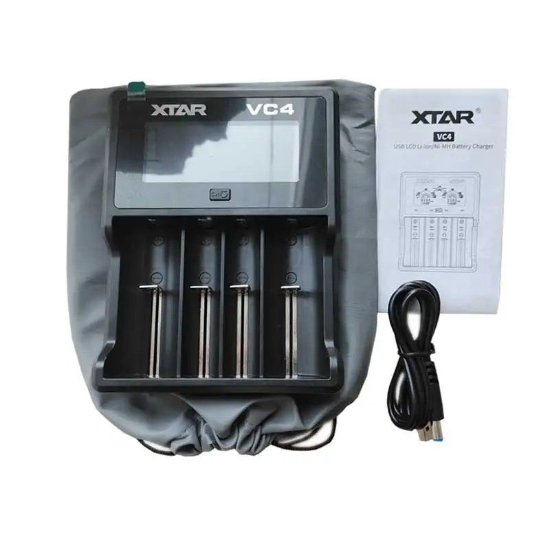 

X-TAR VC4 Multi-Function General Use Ni-cd Ni-MH Li-ion Battery LCD Charger 18650 Battery Li-ion battery Charger, Black