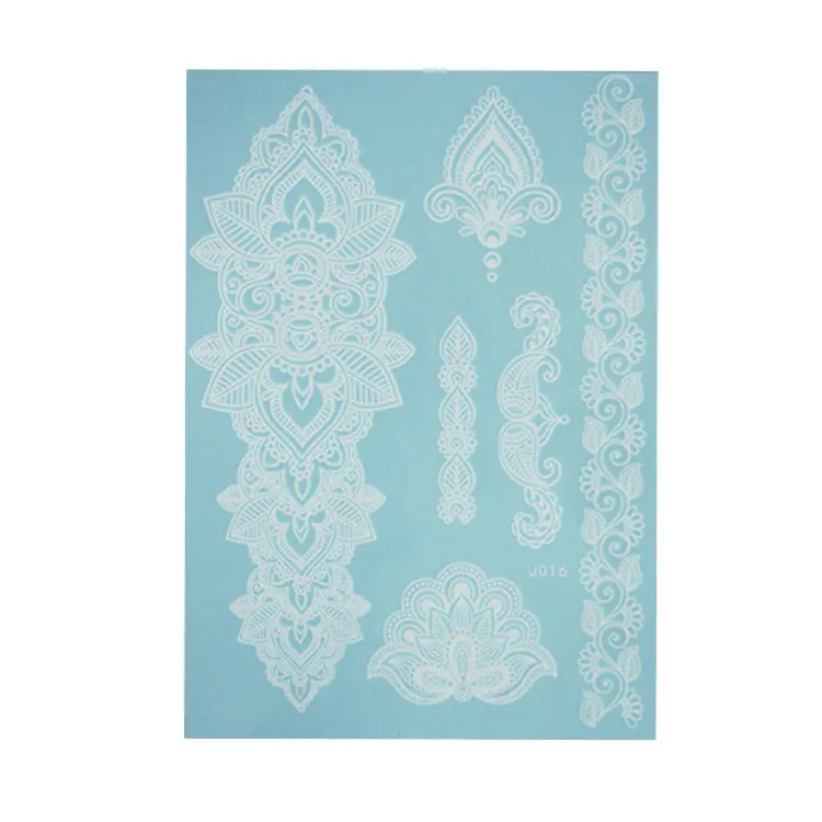 

Fashion Black &White Temporary Tattoo Custom Paper Henna Tattoo Stickers