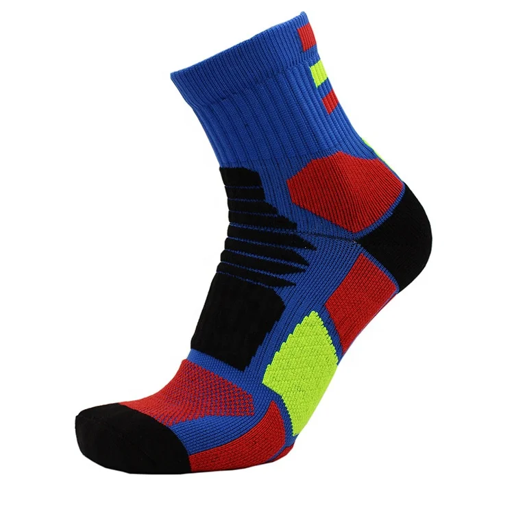 

Fashion style unisex cheap soccer athletic socks custom logo, Black, blue, fluorescent green