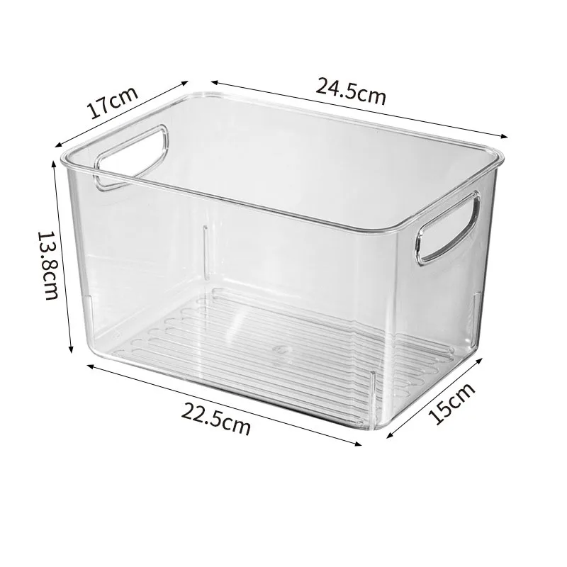 

Stackable Plastic Food Storagerefrigerator organizer bins with Handles for Pantry refrigerator storage box