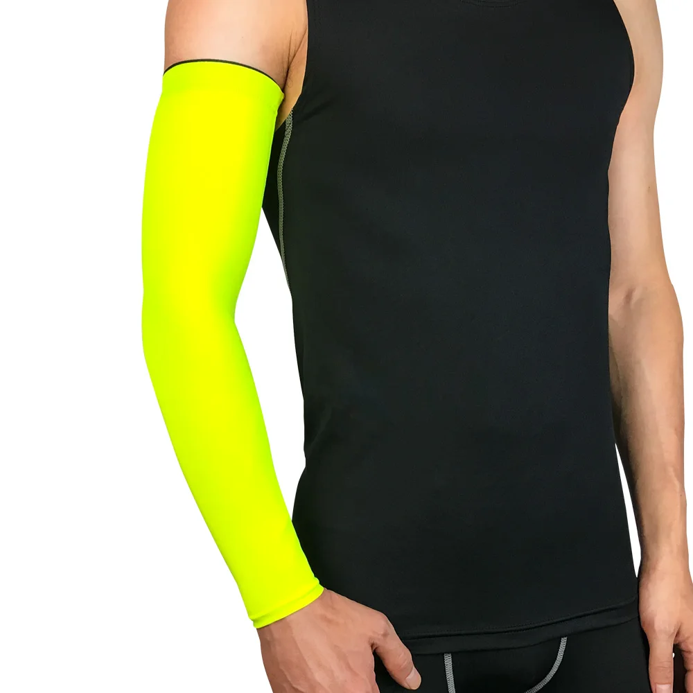 

Custom Men Gym Arm Protective Compression Basketball Volleyball Football Sport Cool Arm Sleeve, Black/white/red/blue/dark blue/yellow/green/orange