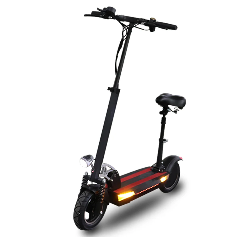 

EU USA Stock Electric Scooters Adults with Sear Foldable 48V 800W 45Km/H, Black electric kick scooter