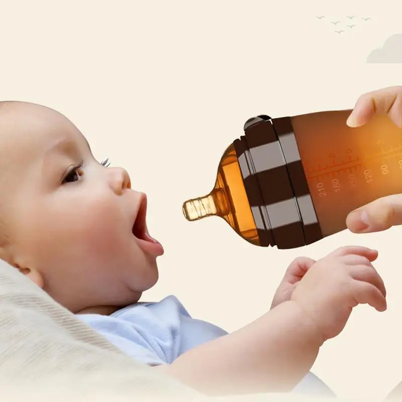 

Eco Hands Free Baby Product Baby Bottle Feeder Baby Feeding Bottle Spoon, Brown