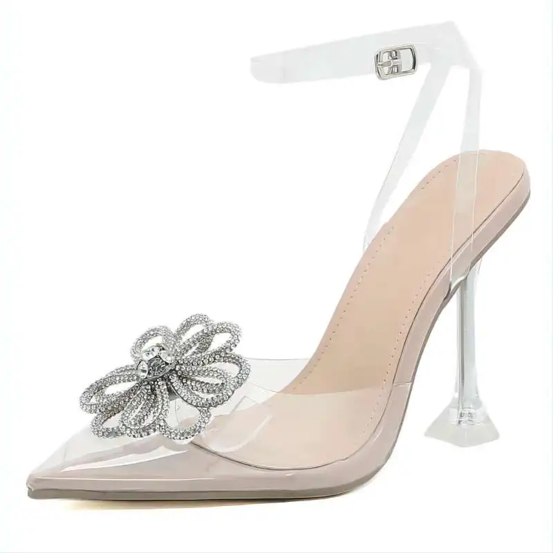 

Ankle Strap Fashion Luxury Sandals Sexy Shoes for Women 2023 Stiletto Party Wedding Summer Lace Up High Heels