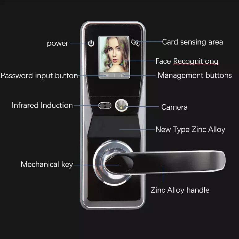 Face Recognition Password Door Lock Household Security Anti-theft Electronic Lock