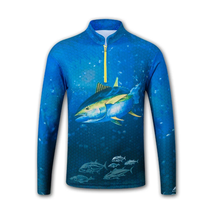 Wholesale Sportswear Fishing Clothing Long Sleeve Shirt Design Your Own Sublimation Fishing Jersey fishing shirt