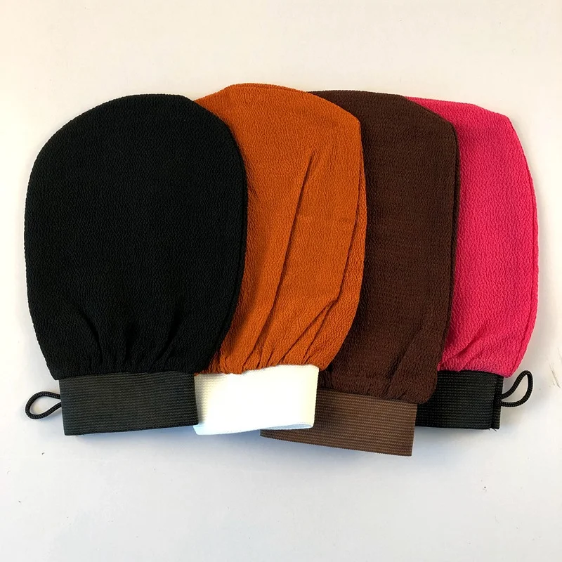 

Hot sale morocco 100% rayon exfoliating scrub shower bath glove for body