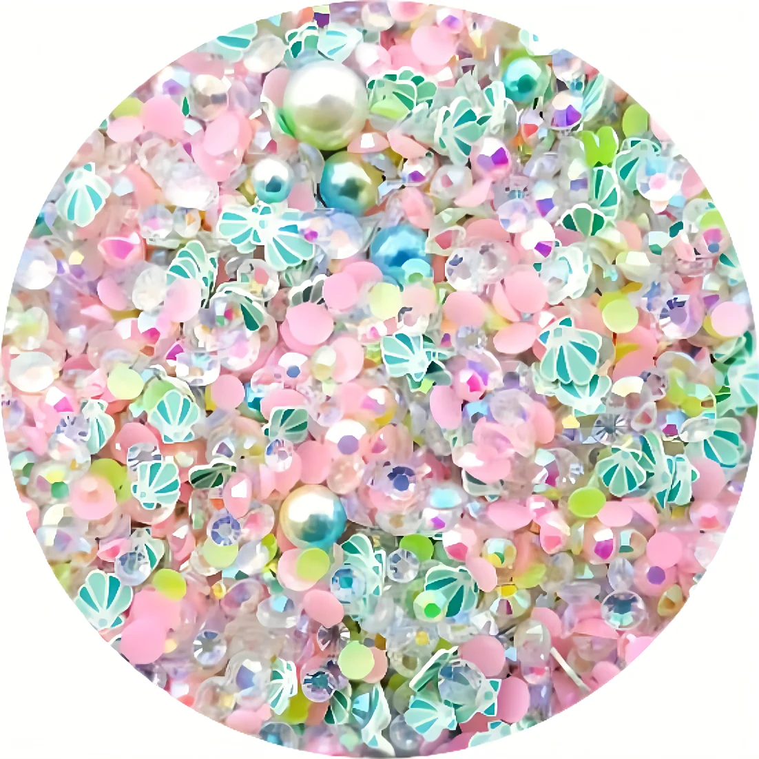 

Mixed Shell Crystal Pearls Polymer Slices Clay Sprinkles For DIY Crafts Tiny Cute Plastic Klei Mud Particles Slime Filling Mater