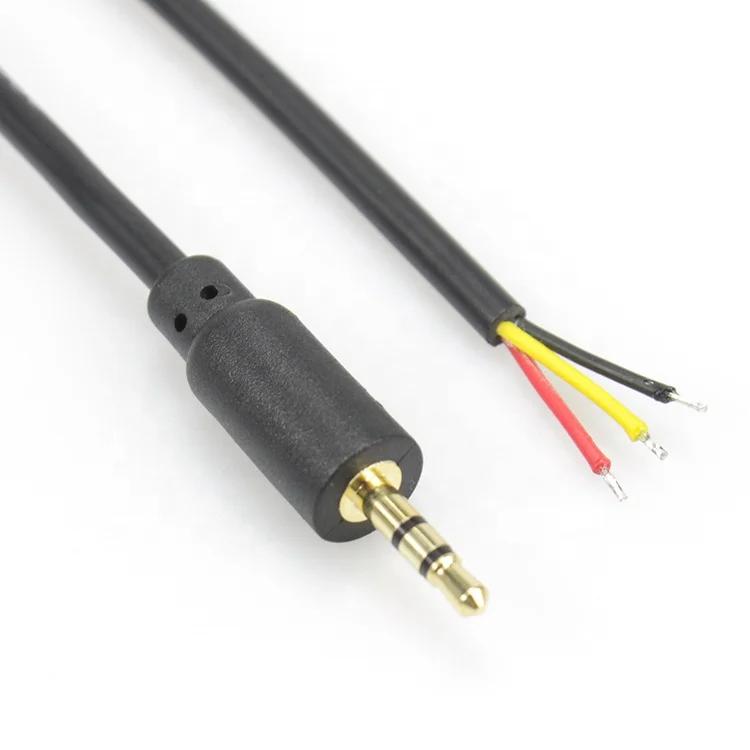

2.5mm 3 pole audio jack male cable 2.5mm TRS TO open wire