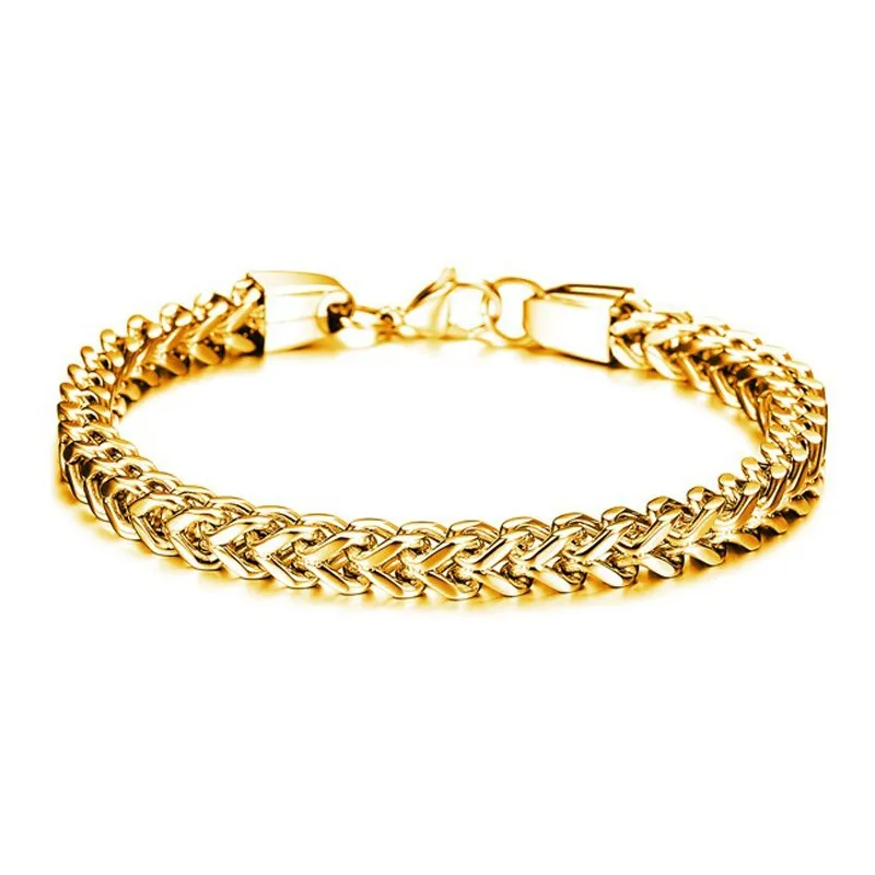 

High Polished Stainless Steel Bracelet Jewelry Mens Foxtail Chain And Link Bracelet