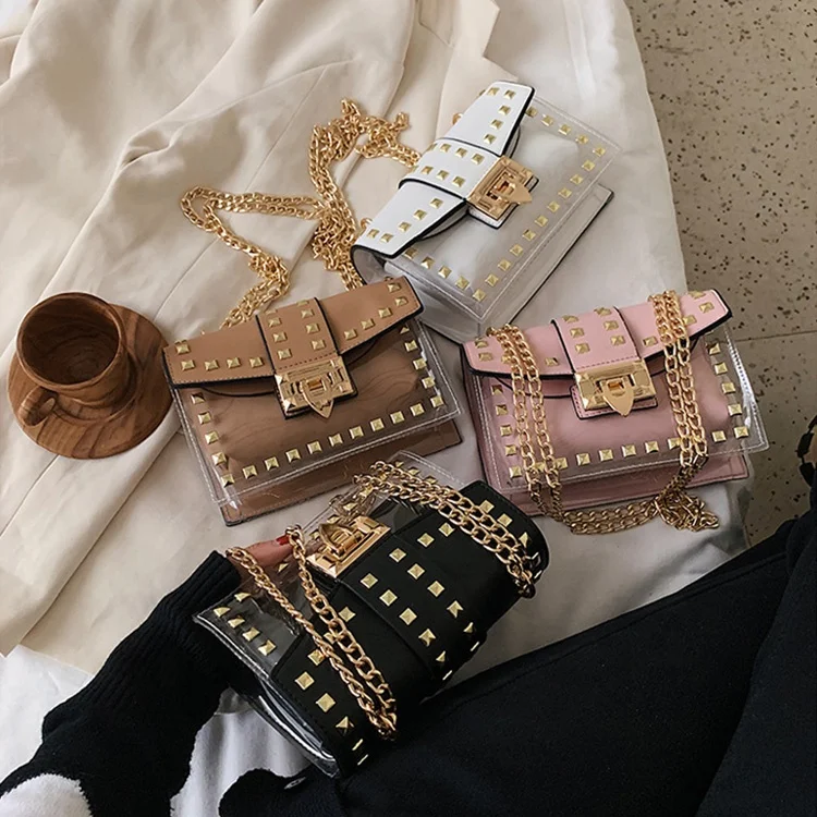 

Brand Shoulder Designer Chain rivets Hand Cross body Bag Handbags For Women 2021, Customizable