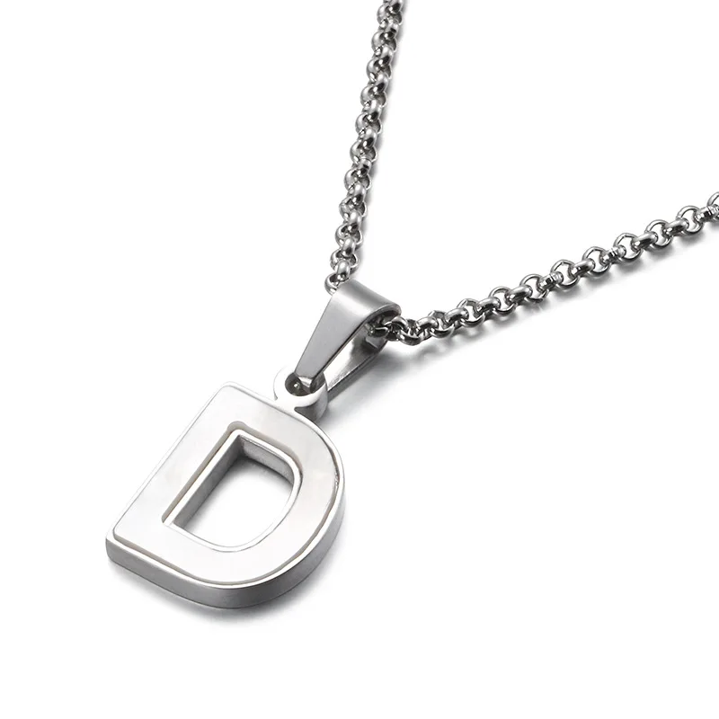 

Popular initials necklaces 9k real gold shell pendant initial jewelry beach necklace