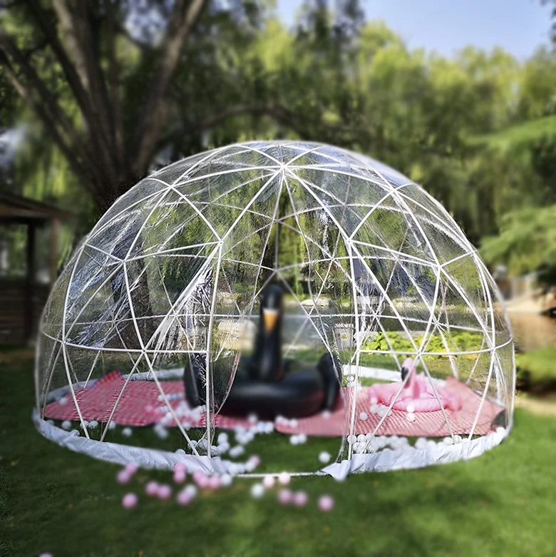 

House Geo Glass Hotel Igloo Geodesic Inflatable Outdoor Planetarium Plastic Big Transparent Dome Tent