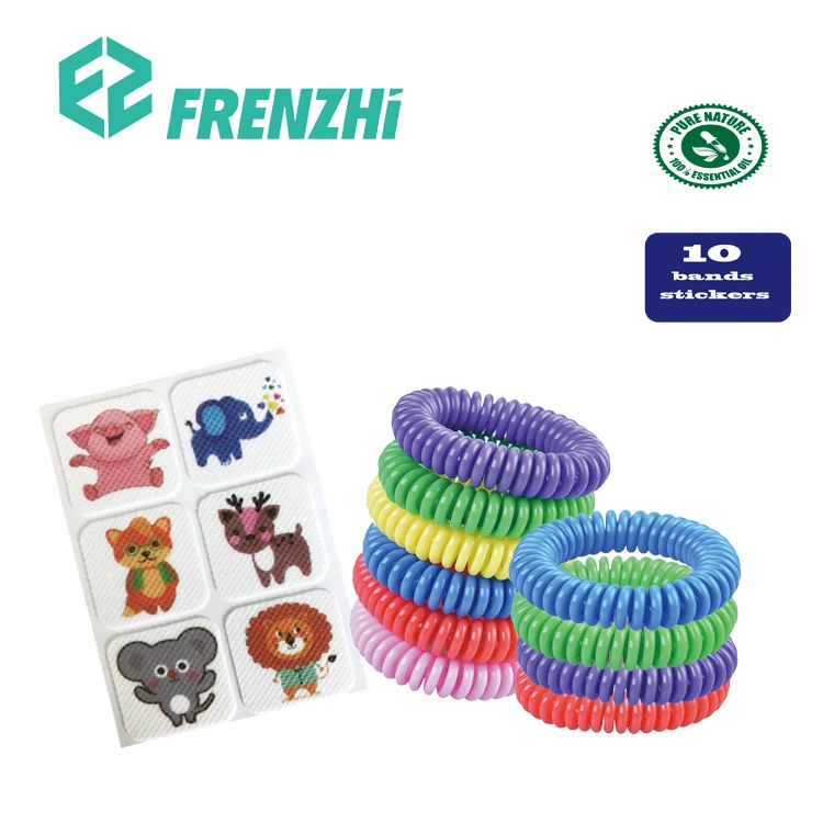 EVA adjustable low MOQ 10pc/pk  nature mosquito coil bracelet mosquito repellent bracelet FZ002