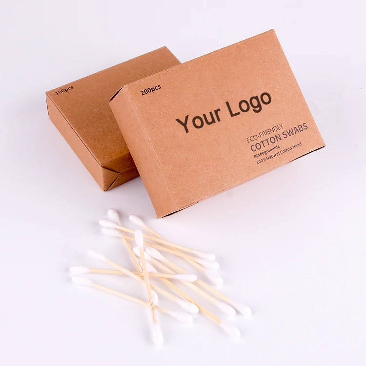 

Big Head Cleanroom Wooden Stick Medical Cotton Swab, Natural color