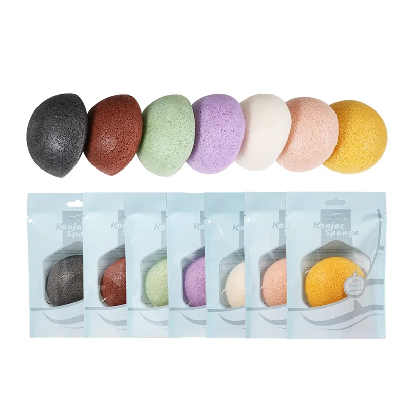 

Quality Wholesale Natural Organic Thin New Walnut Face Facial Body Bath Konjac Sponge, Customized color