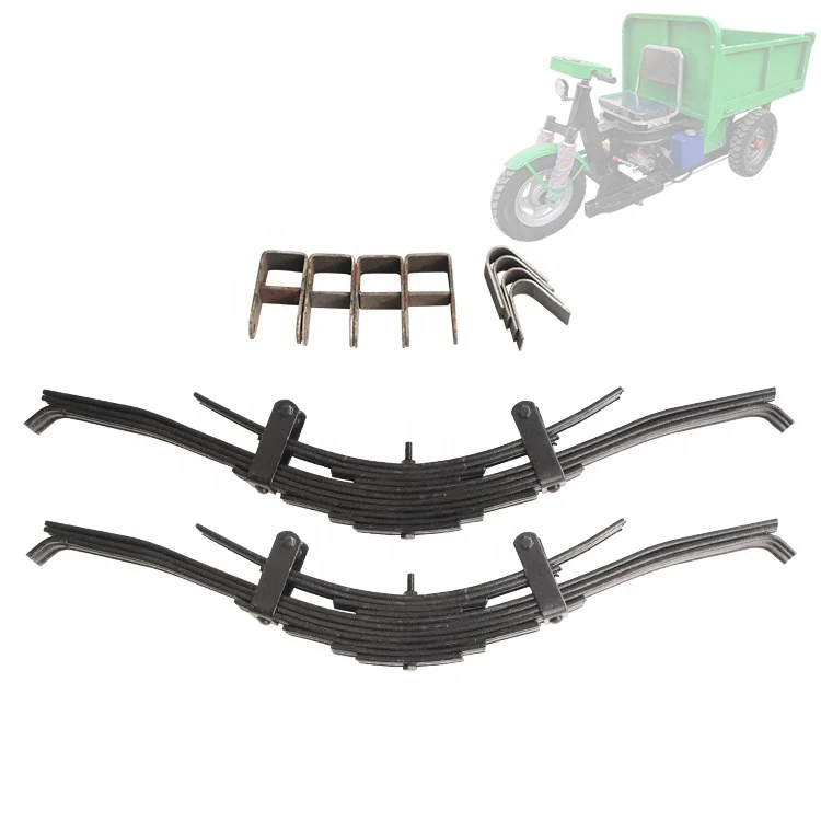 

73cm Tricycle Shock Absorber Leaf Spring Assembly Fixing Lugs Vehicle Shock-absorbing Steel Black Industry Electric Tricycle