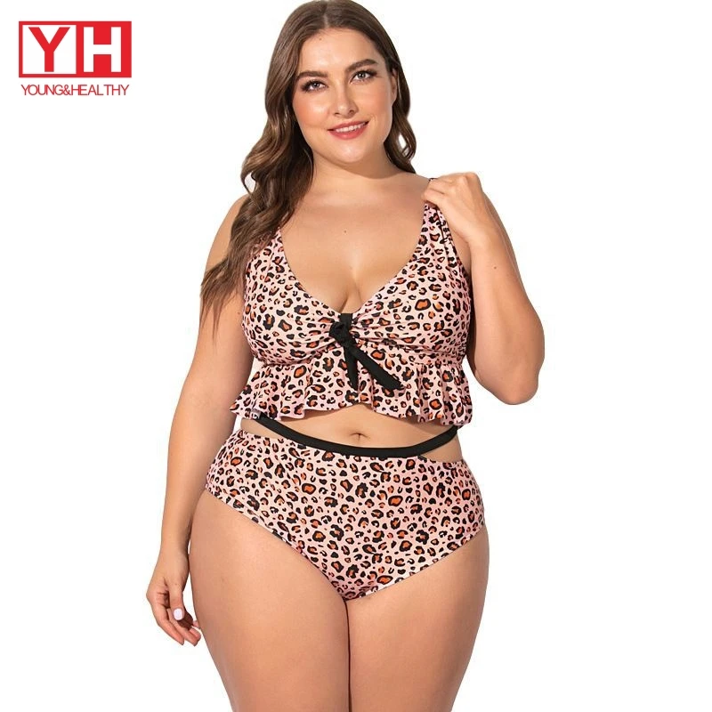 

New Design Two Piece Leopard Womens Sexy Bikini Fitness Swimwear