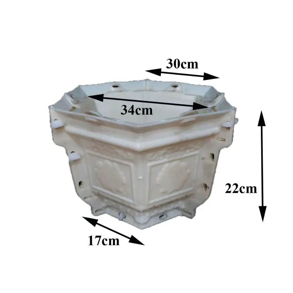

Mould Making concrete for garden flower pot, White/ivory