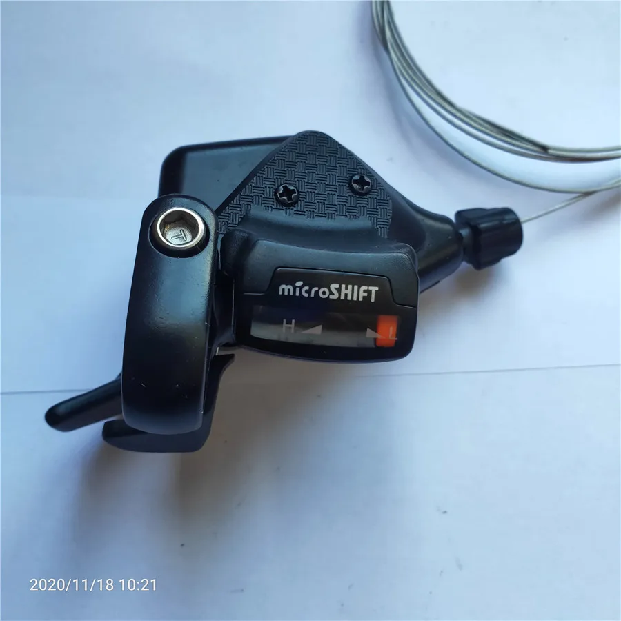 

2020 factory fair bike front 3 SPEED shifter bicycle microshift shift lever, Black
