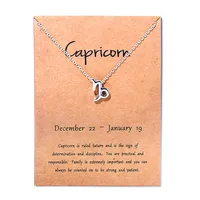 

Popular Gift Jewelry 12 Zodiac Sign Constellations Zinc Alloy Necklace with Cards