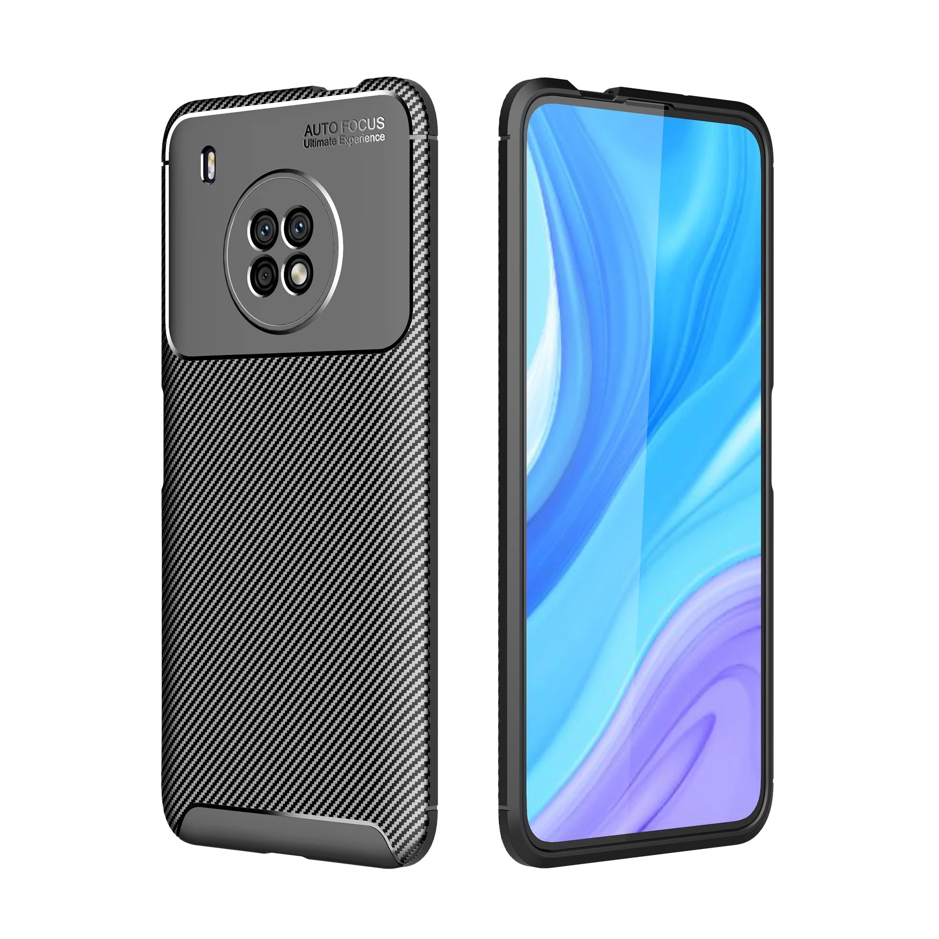 

New Design for Huawei Y9 A Soft Carbon Slim TPU Cell Phone Case Shockproof Back Cover