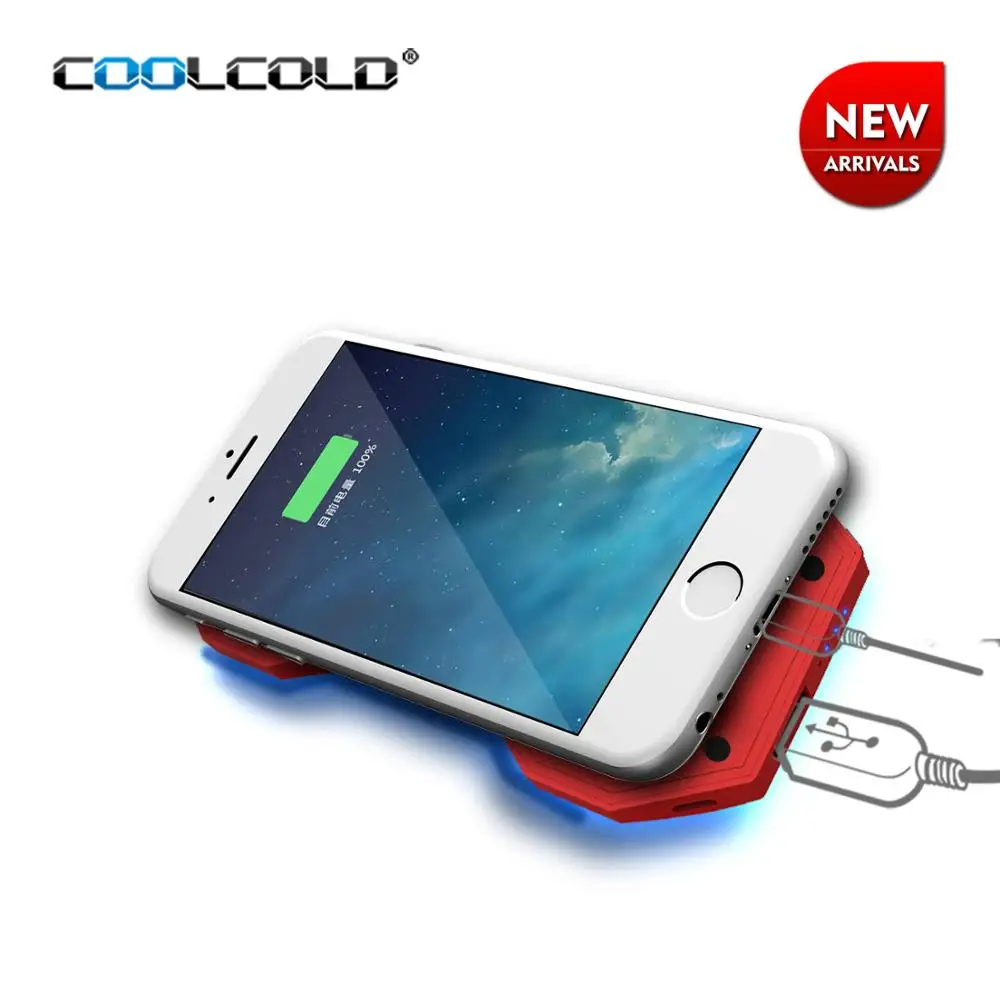 

Cell Phone Cooler Radiator Game Controller Cell Phone Cooling Radiator With Gamepad Stand + Cooler + Charging Coo