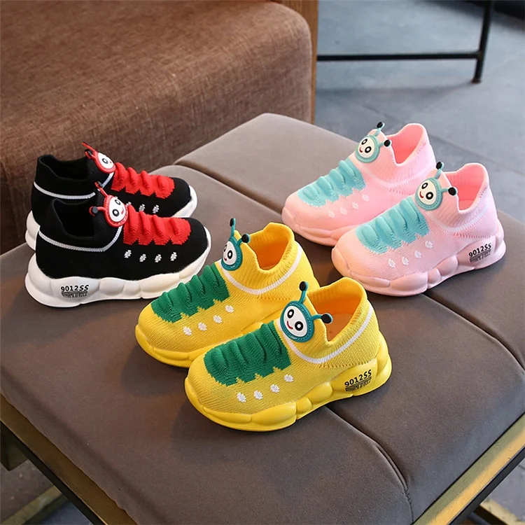 

2021 spring new style cartoon animal colorful kids walking flat breathable mesh sock soft sole free knitting pattern baby shoes