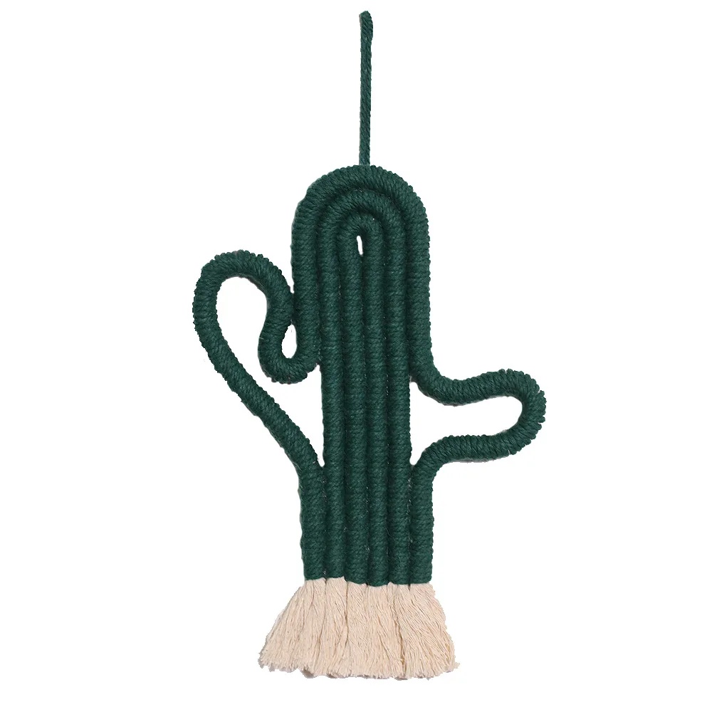 

custom weaving ornament green cactus wall decor home decoration accessories hanging pendant bedroom nursery baby kids rooms